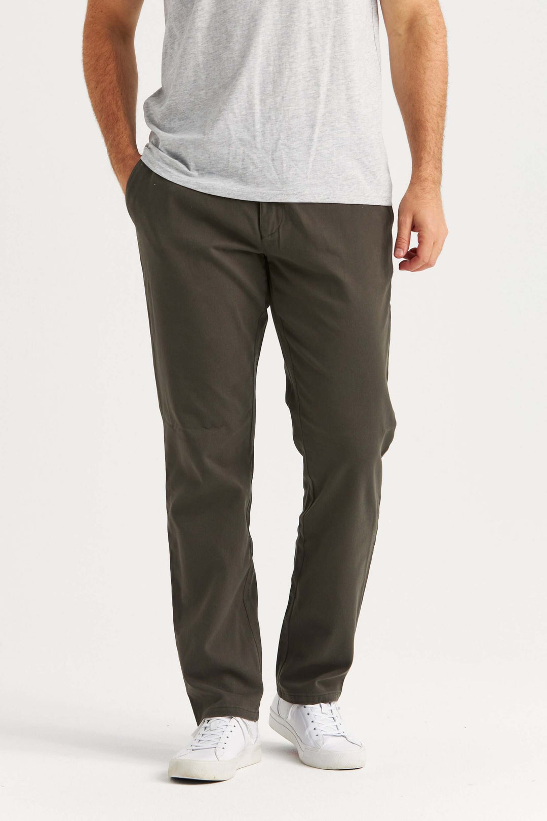 Grön Chinos med stretch
