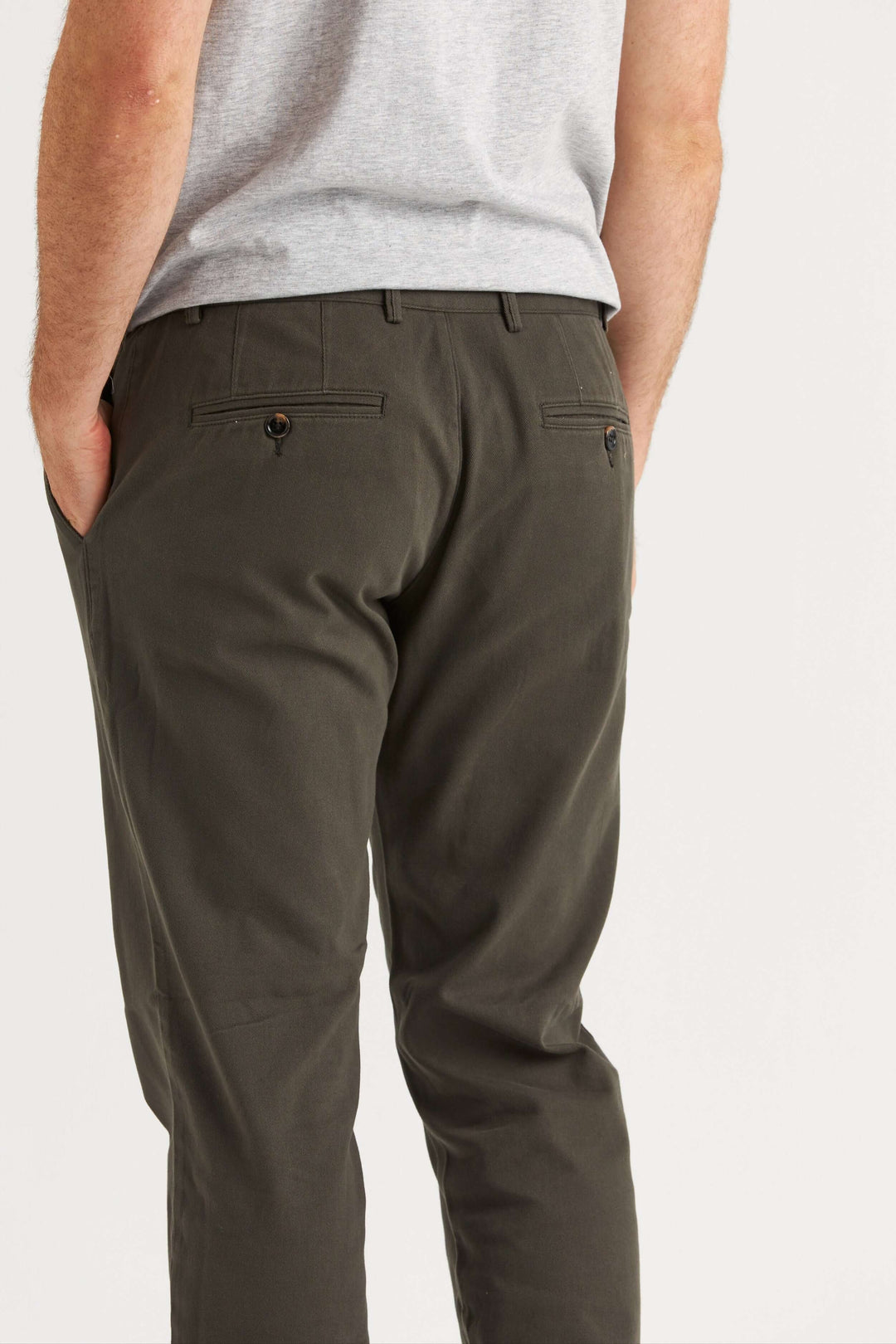 Grön Chinos med stretch