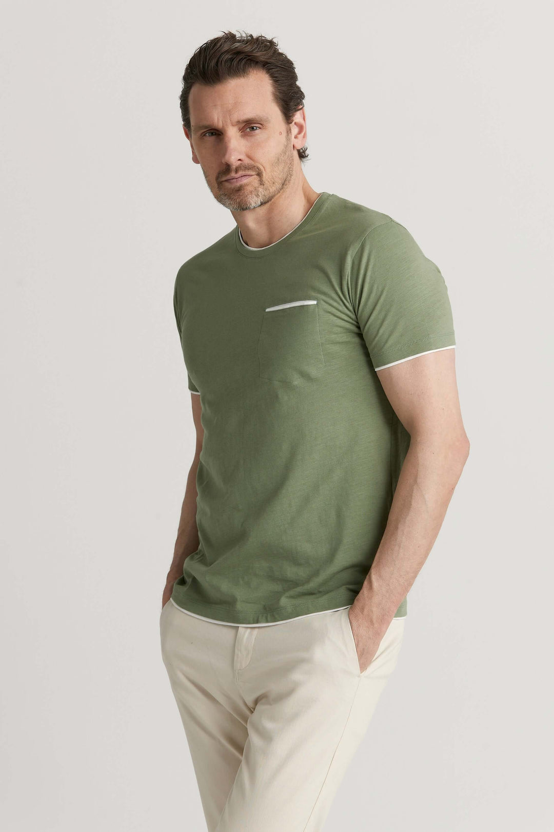Pocket T-shirt Grön