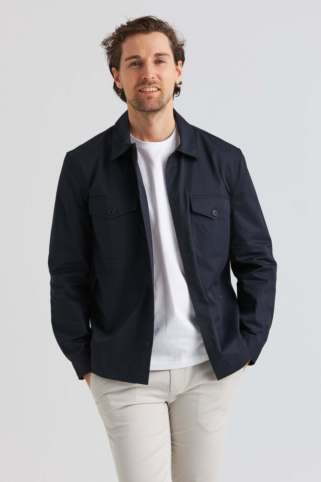 Marinblå City Overshirt