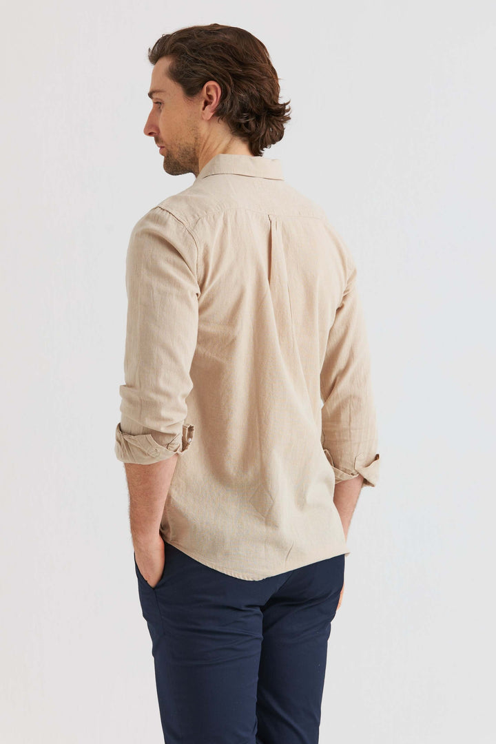 Linneskjorta Sand
