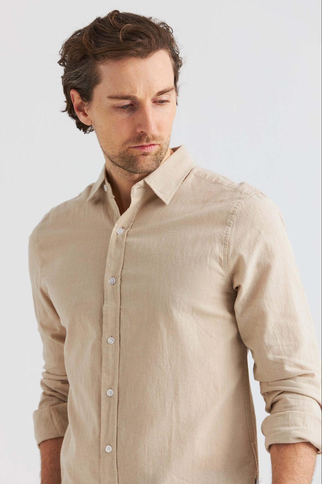 Linneskjorta Sand
