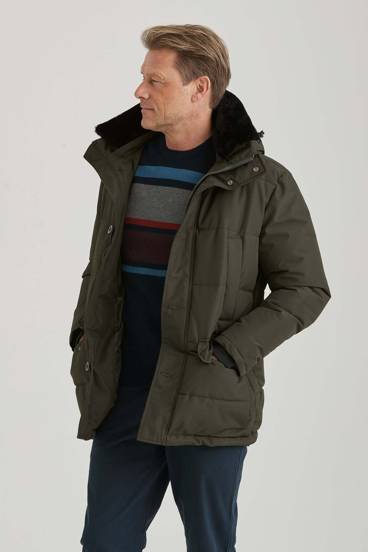 Mörkgrön City Parka