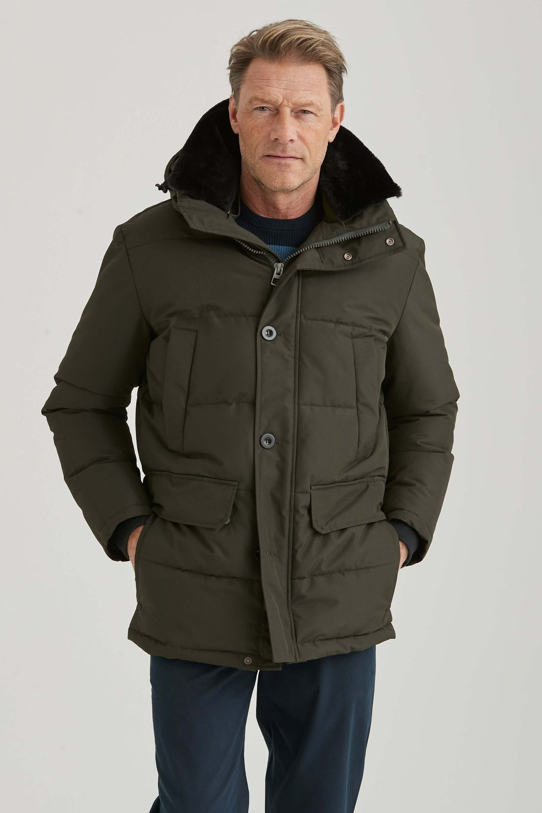 Mörkgrön City Parka