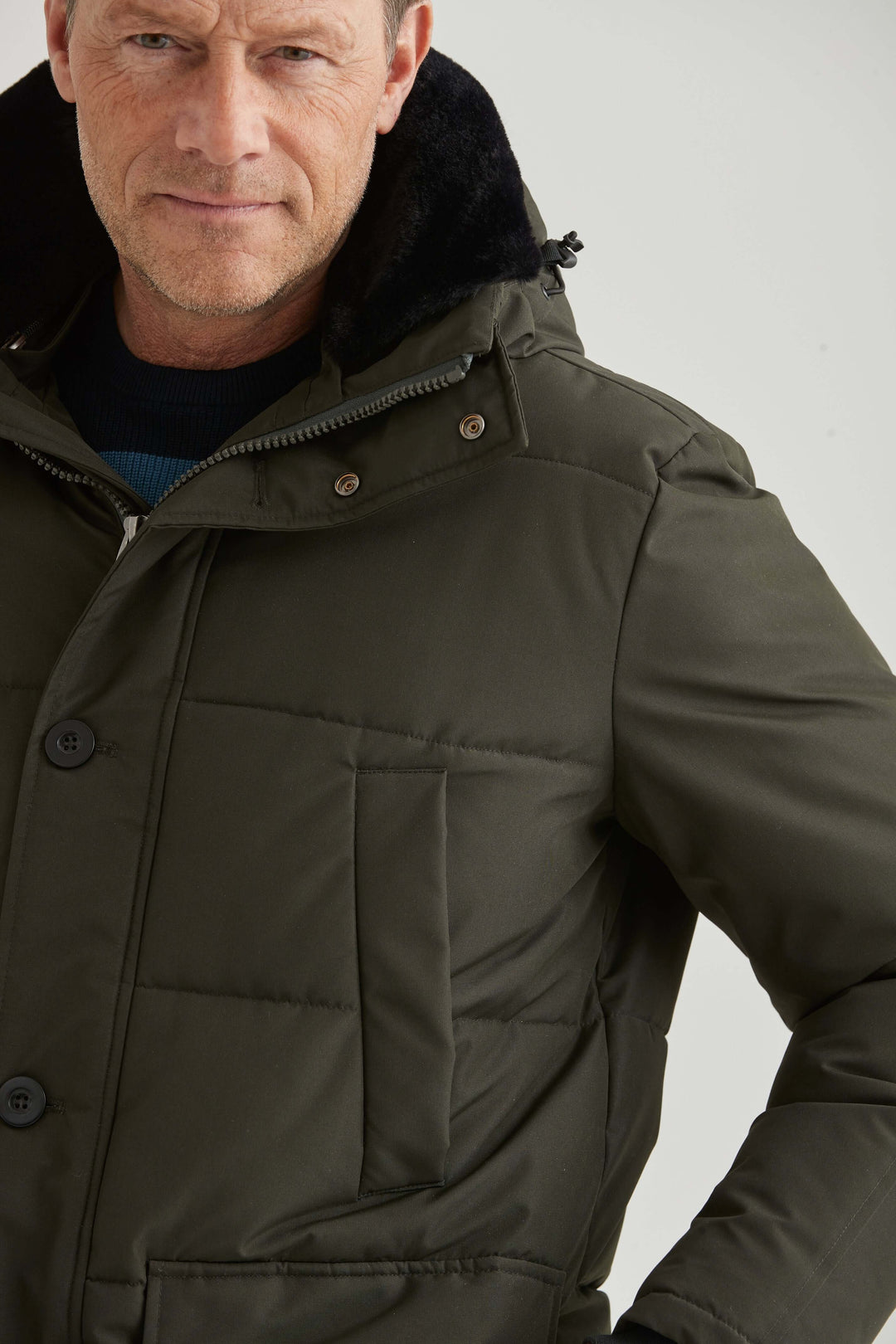 Mörkgrön City Parka