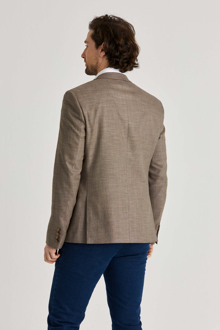 Beige Kavaj Linneblandning