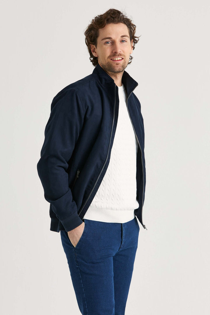 Alcantara Jacka Marinblå