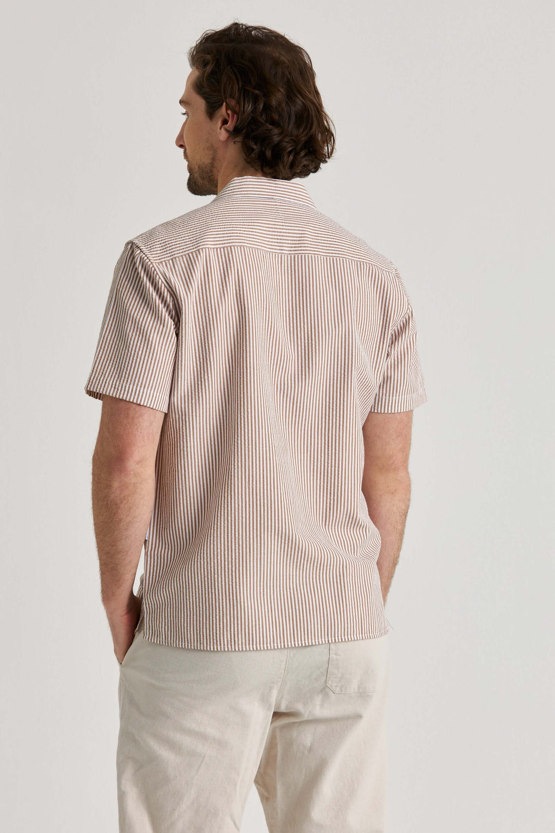 Beige resortskjorta