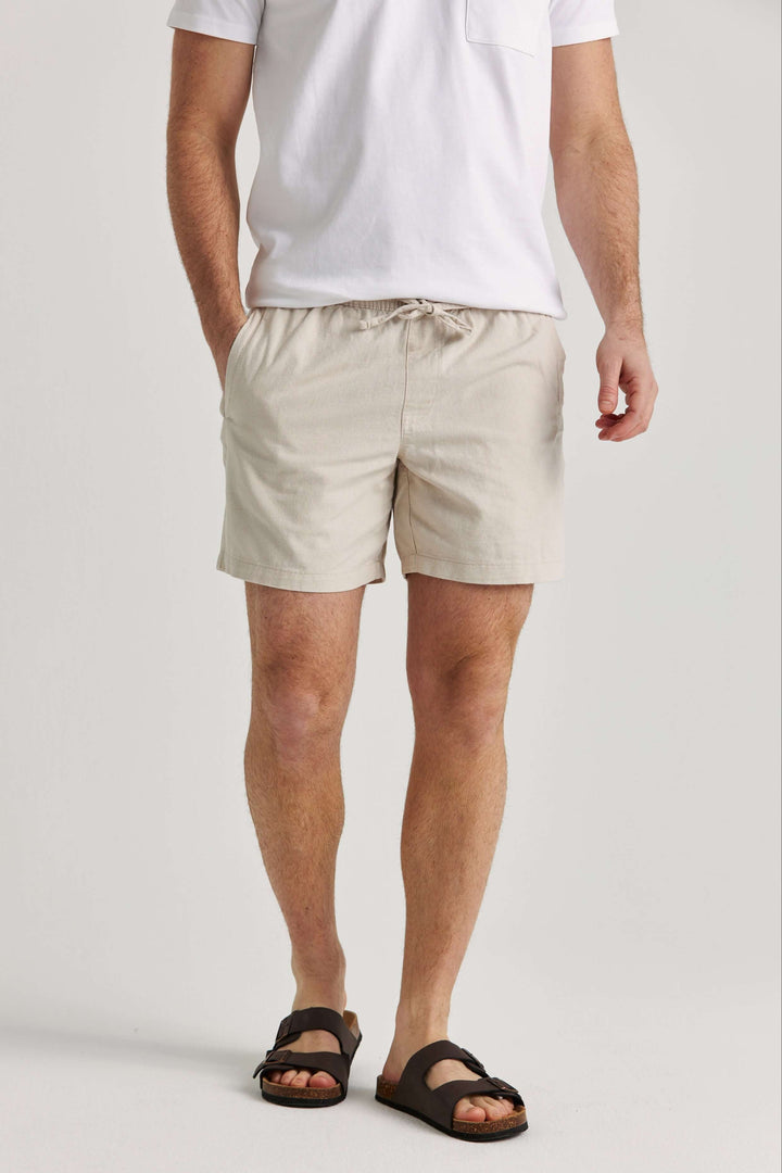 Linneshorts Beige