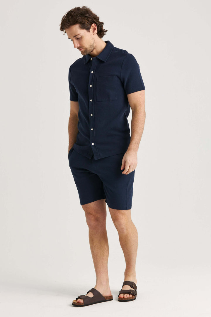 Marinblå Jerseyset Bomull