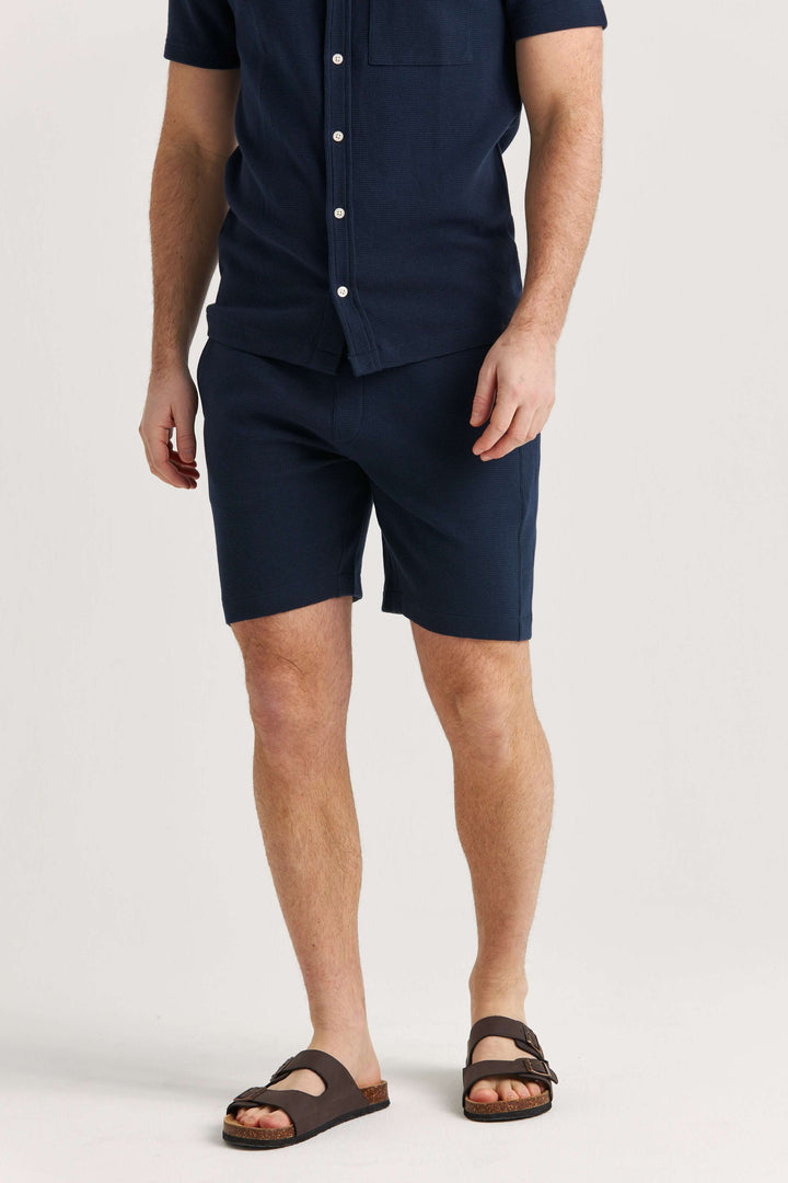 Marinblå Jerseyshorts Bomull