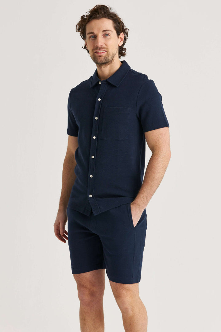Marinblå Jerseyset Bomull