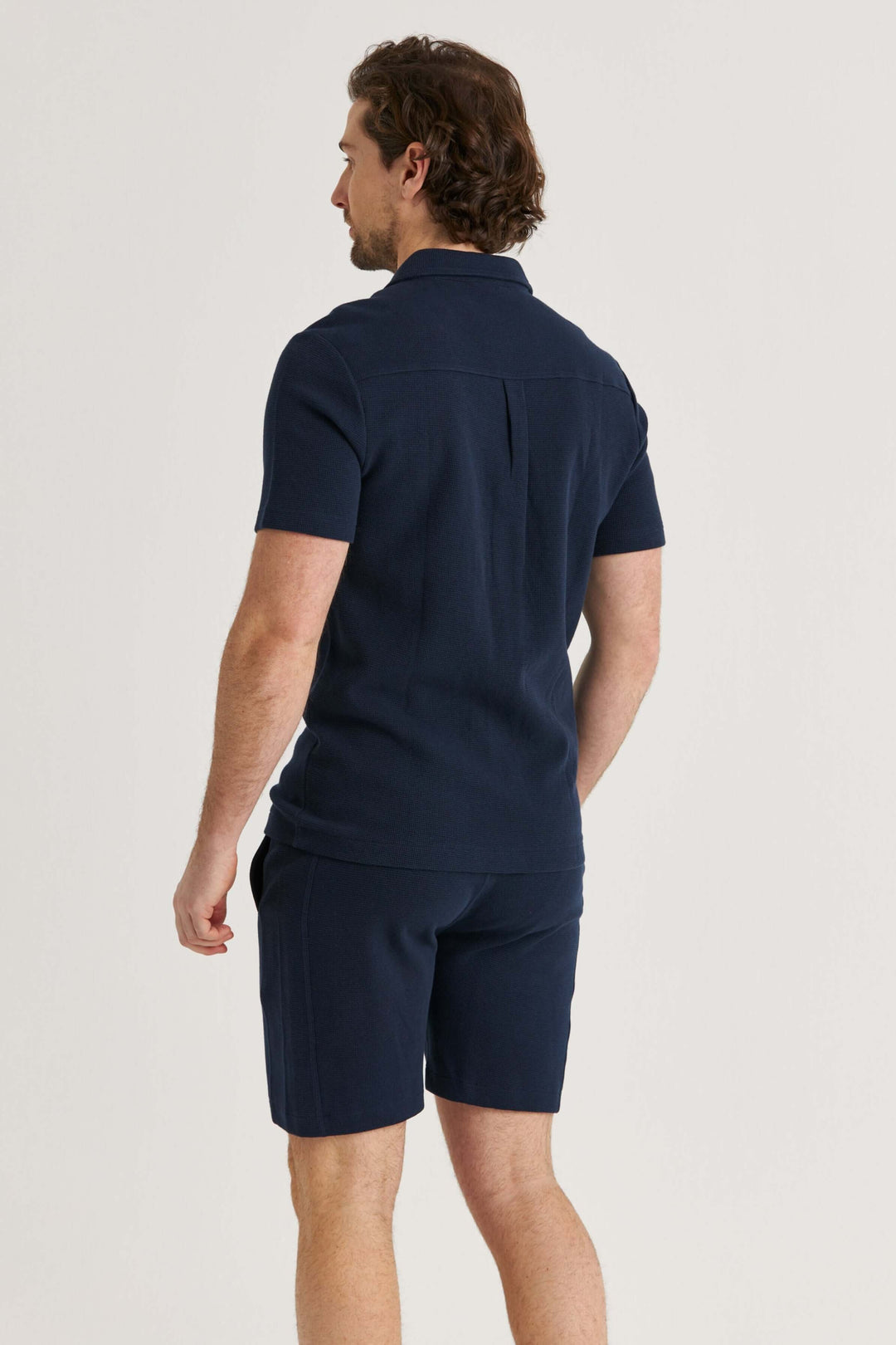 Marinblå Jerseyset Bomull