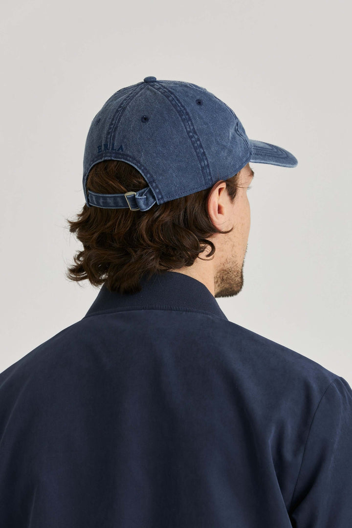 Blå Keps Washed Cotton