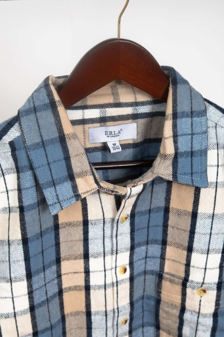 Ljusblå Heavy Flanell Overshirt
