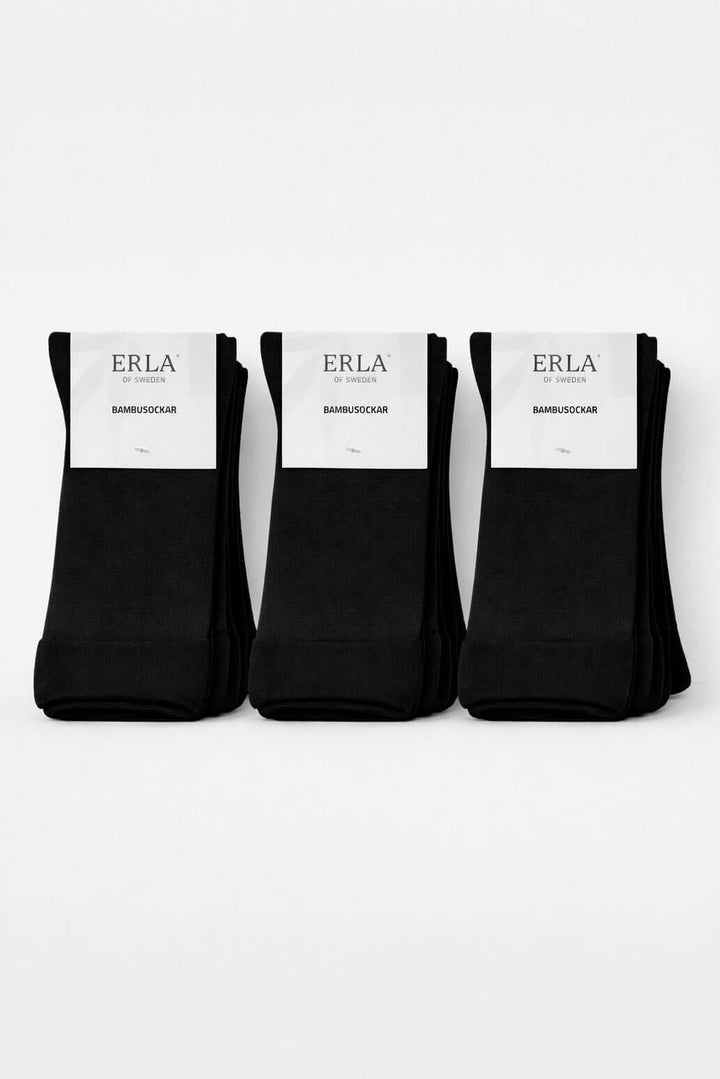 3-pack Svarta Bambu Strumpor