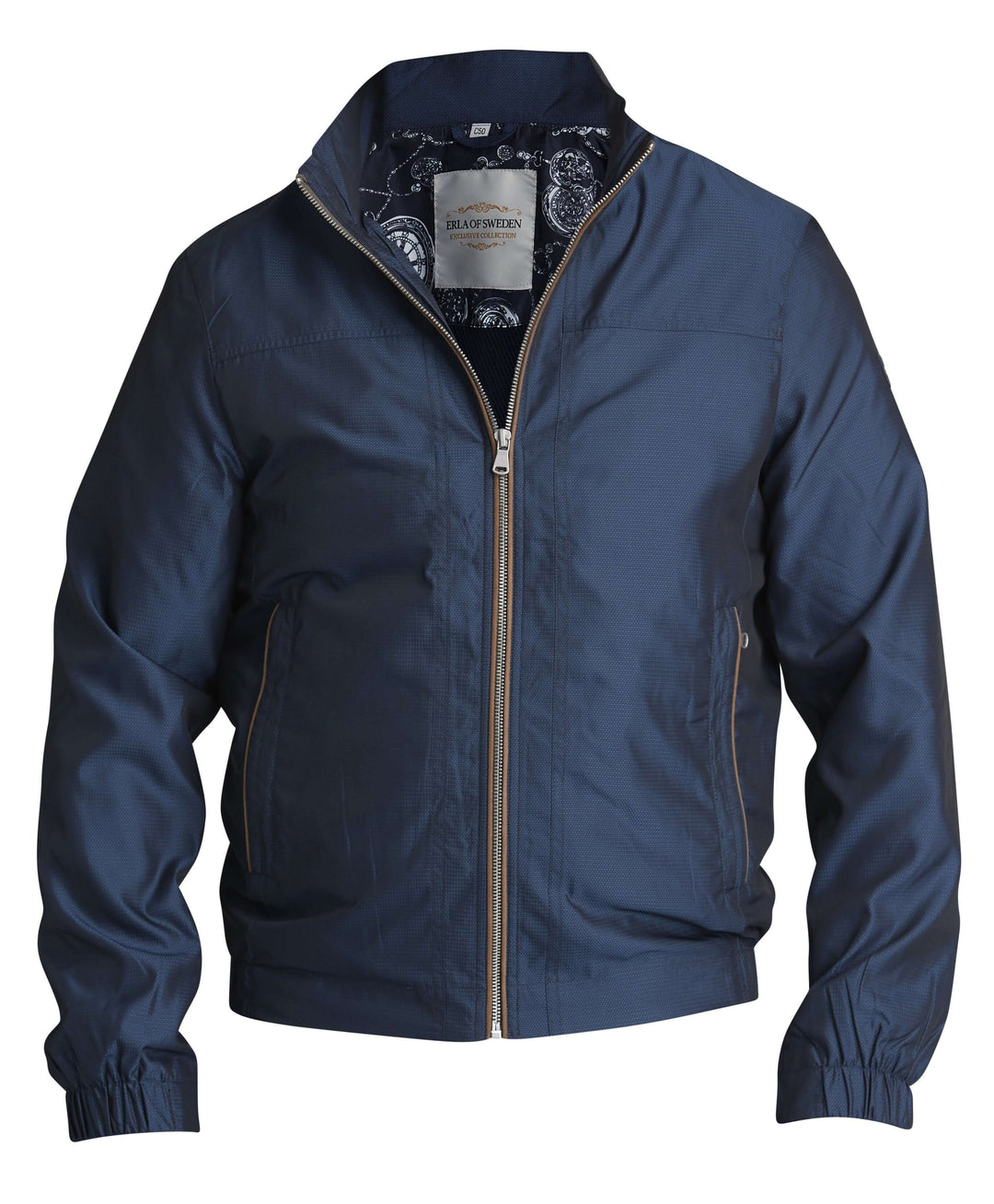 Tunn jacka med struktur - Blue - Erla of Sweden