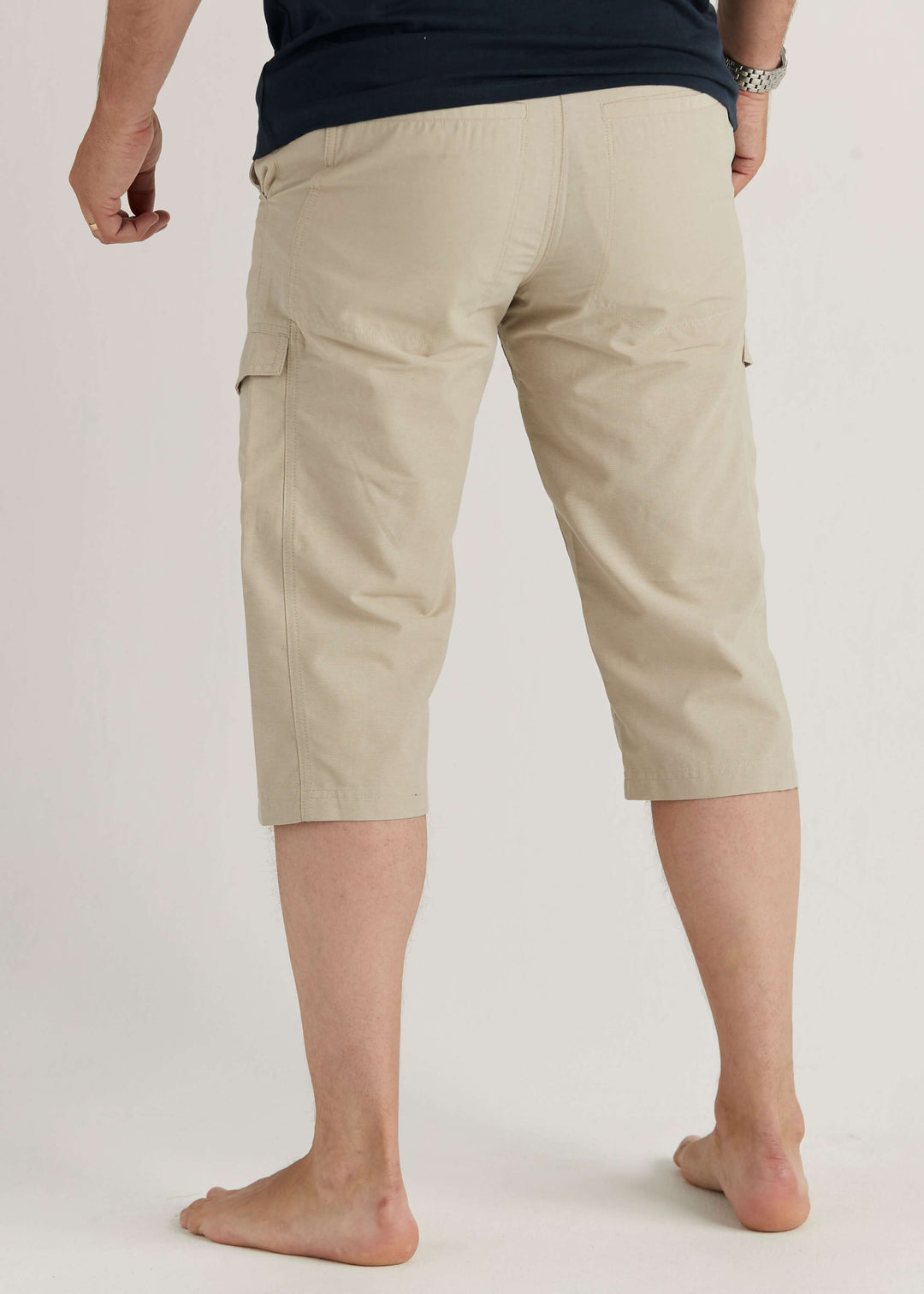 Piratshorts med benficka Beige