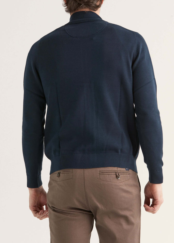 Stickad Cardigan Marinblå