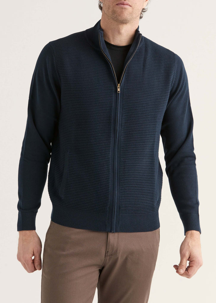 Stickad Cardigan Marinblå