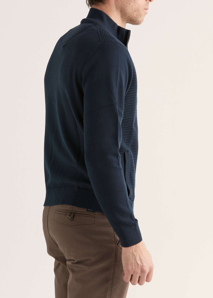 Stickad Cardigan Marinblå