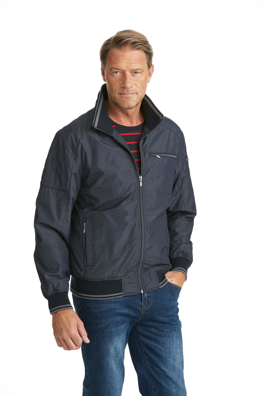 Structured Barracuda Jacket Navy