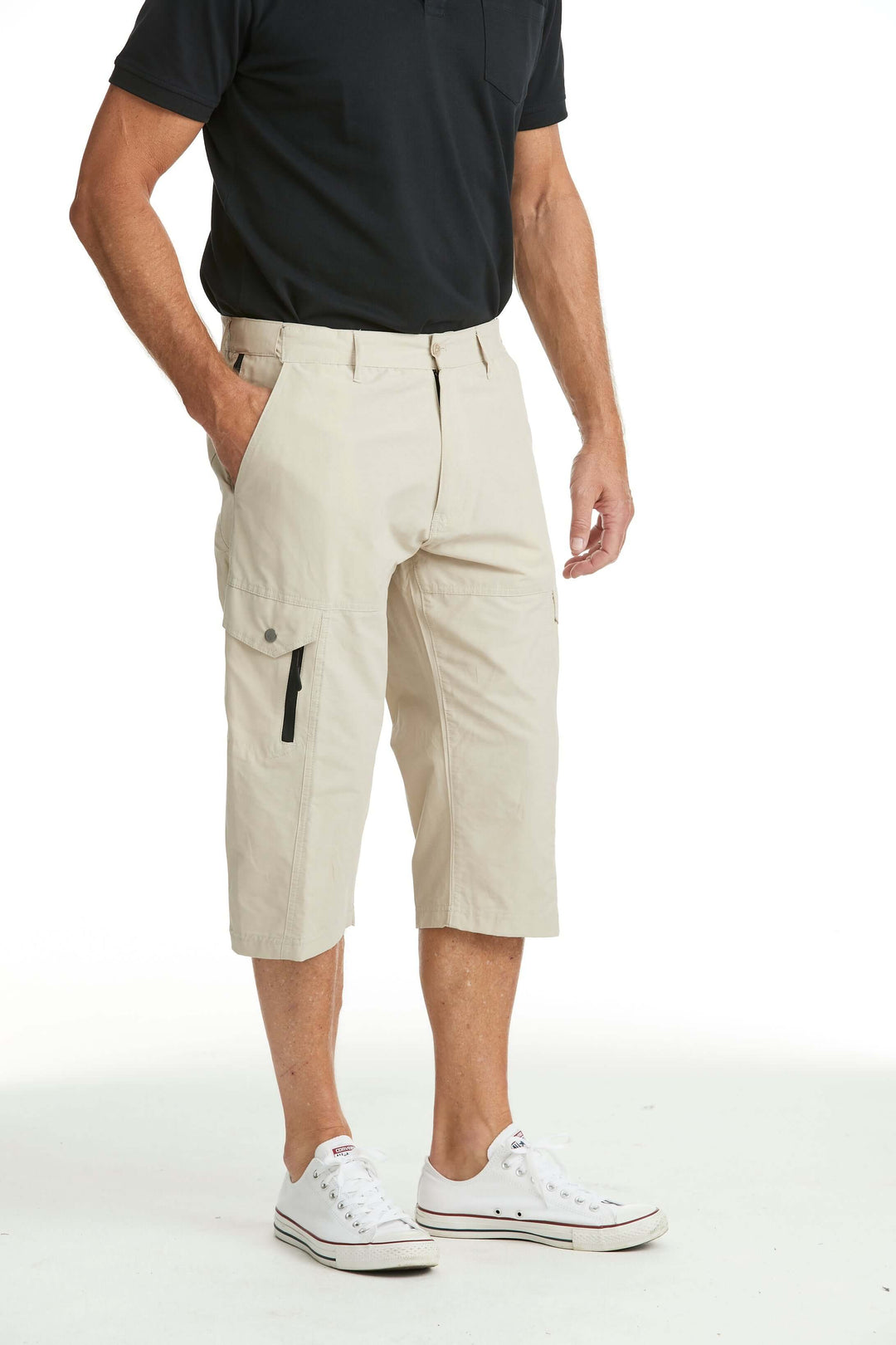 Piratshorts med benficka Beige