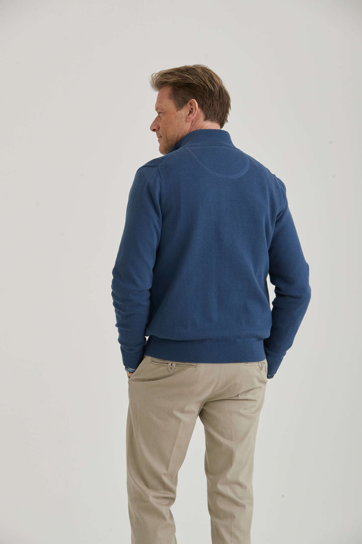 Stickad Cardigan Blå