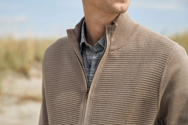 Beige skjorta glencheck-rutig
