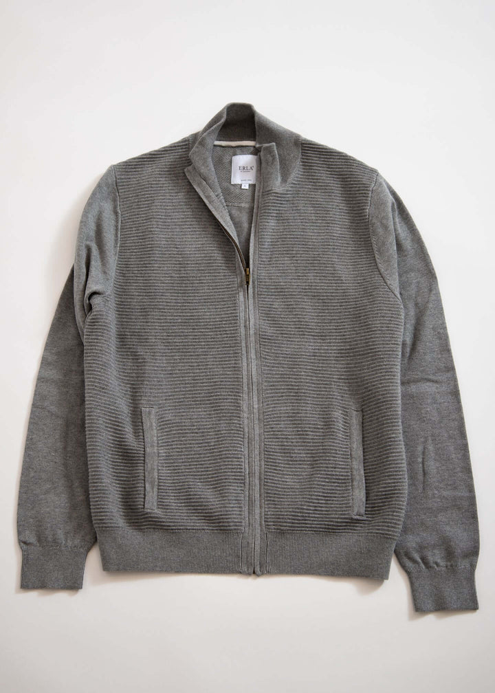 Stickad Cardigan Ljusgrå