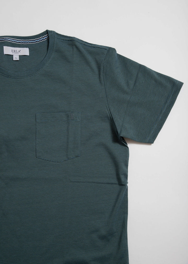 Randig T-Shirt Mörkgrön